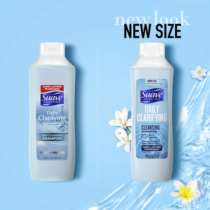Suave Essentials Daily Clarifying & Cleansing Shampoo, 22.5 fl oz (Pack Of 6)