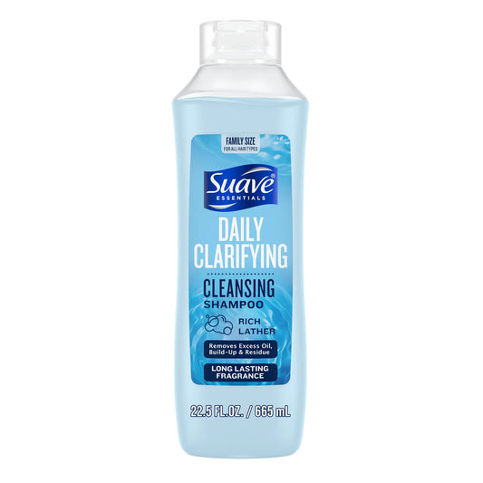 Suave Essentials Daily Clarifying & Cleansing Shampoo, 22.5 fl oz (Pack Of 6)
