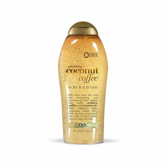 OGX Smoothing + Coconut Coffee Exfoliating Body Scrub, 19.5 Fl oz