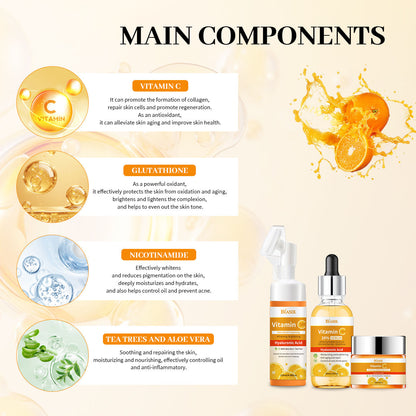 Beauty Skin Care Serum Vegan Vitamin C Peach 70+ Niacinamide PDRN for Facial Whitening Brightening Hydrating Face Serum