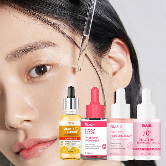 Beauty Skin Care Serum Vegan Vitamin C Peach 70+ Niacinamide PDRN for Facial Whitening Brightening Hydrating Face Serum