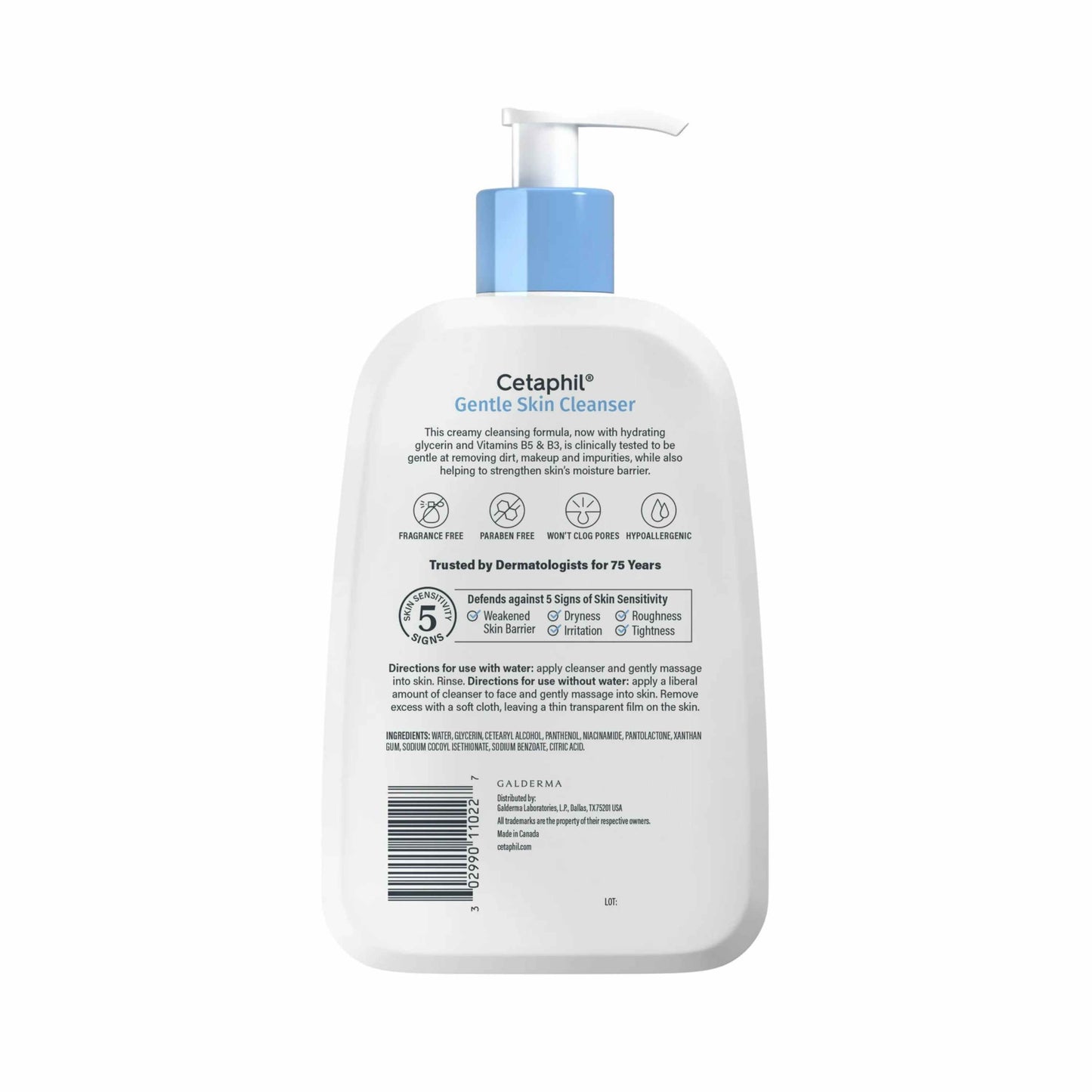 Cetaphil Face Wash Hydrating Gentle Skin Cleanser for Dry to Normal Sensitive Skin, 16 oz